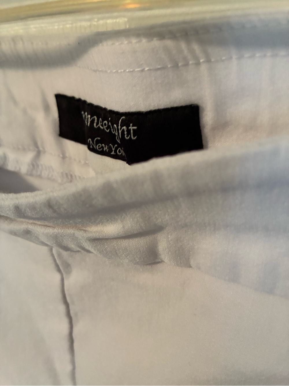 Capri Pants ‘nine.eight’ New York White Size 14 Stretchy Waist Rhinestone Trim!